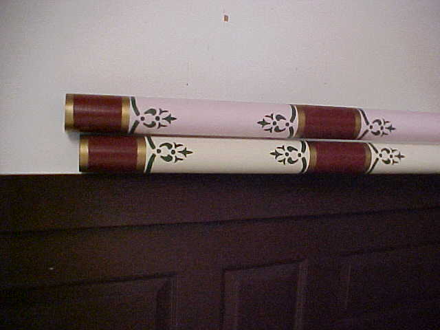 Stenciled Facade Display Pipes